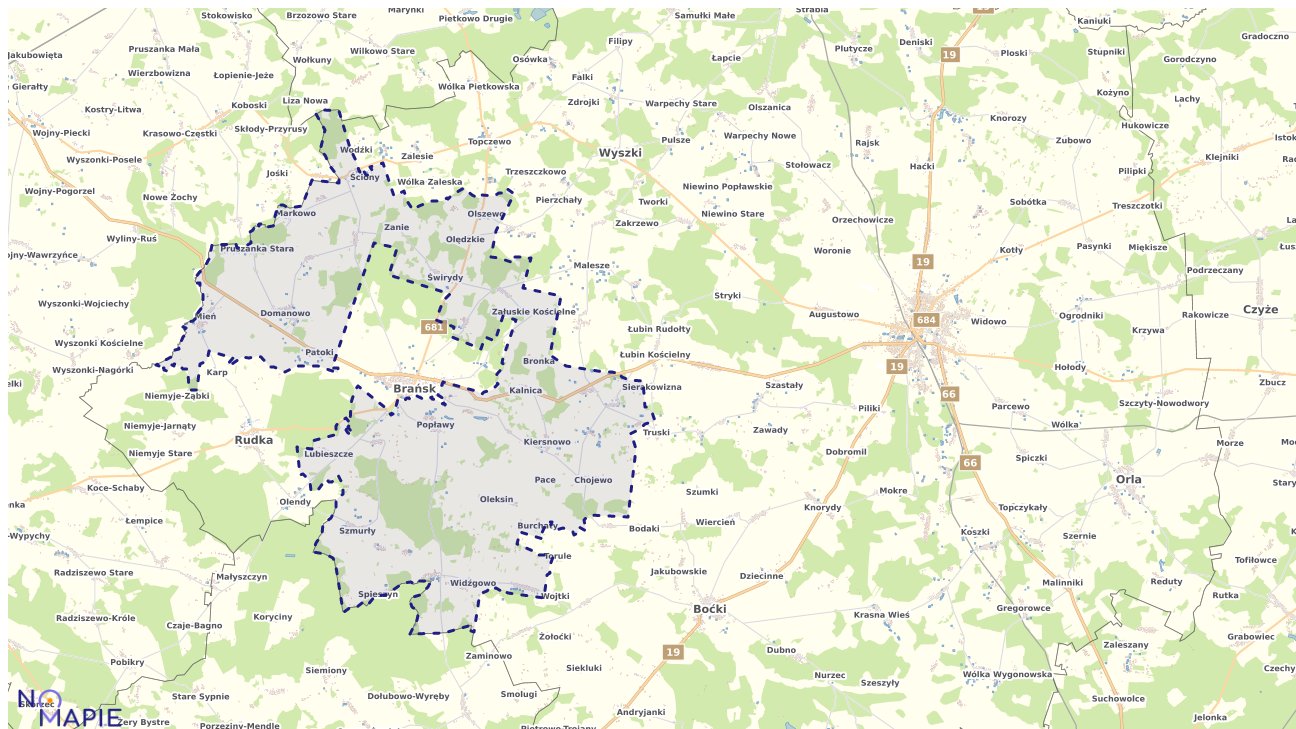 Mapa wyborów do sejmu Brańsk